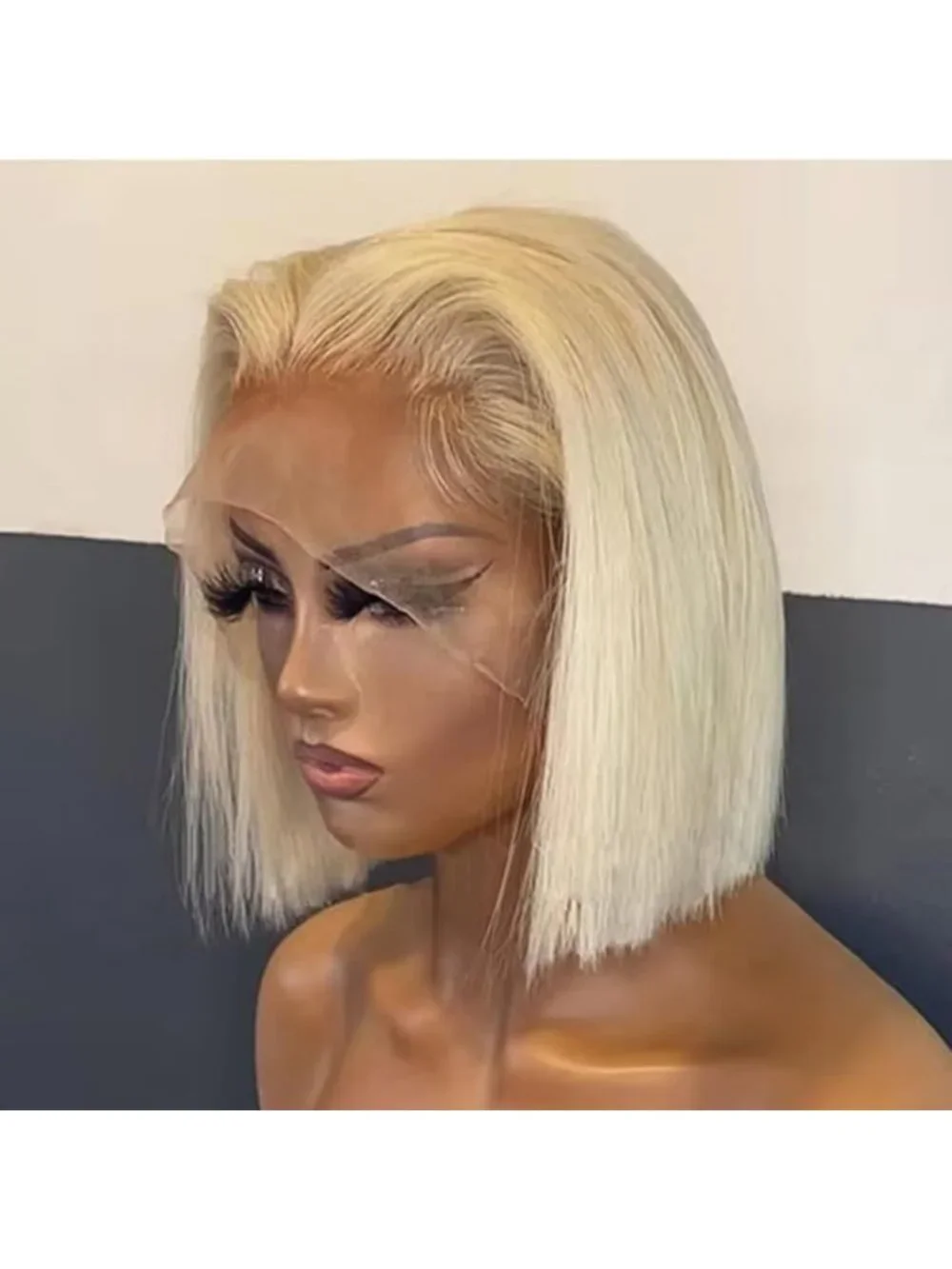 HD Transparent 13X4 Honey Blonde Bob Wig - Glueless, Pre-Plucked, Short Lace